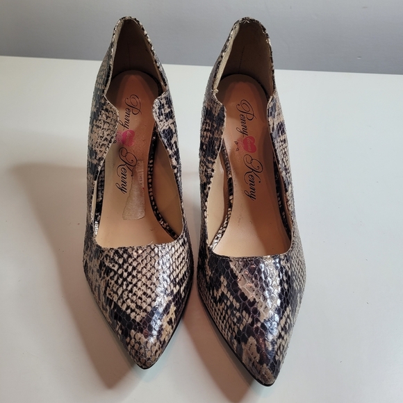 Penny Loves Kenny Snake Print Stiletto Pump Size Women's 6.5 - Picture 3 of 10
